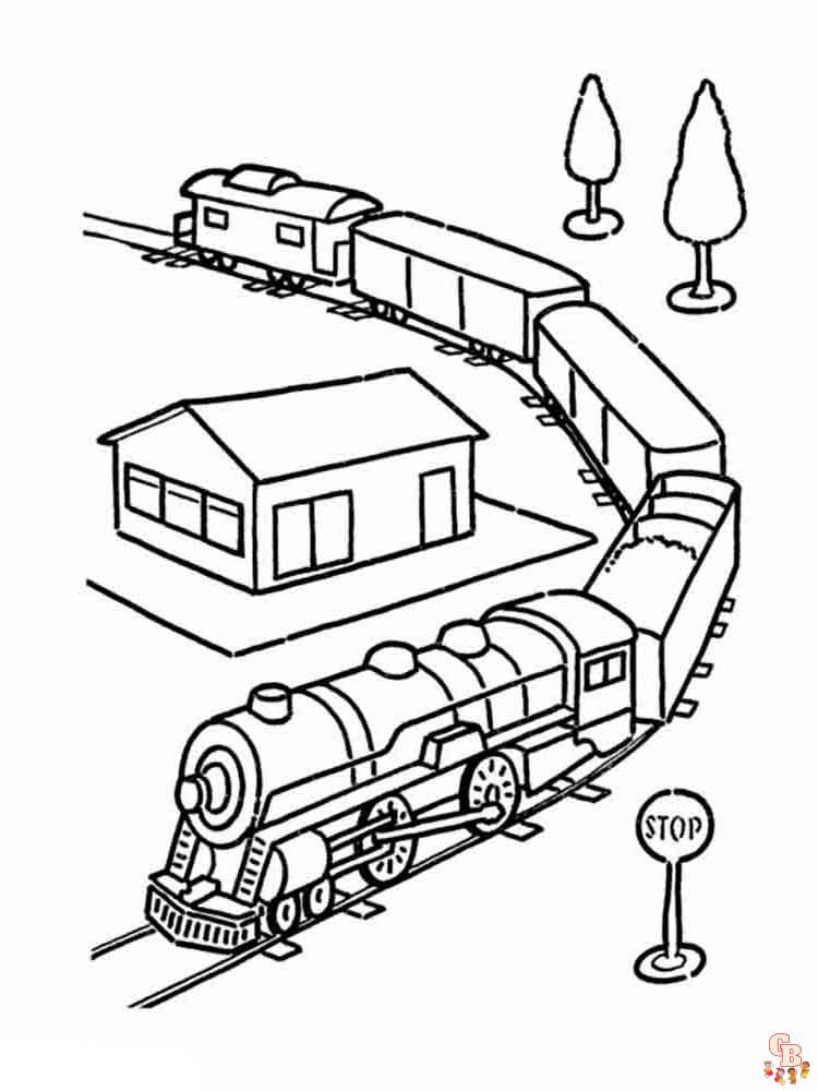 coloriage trains