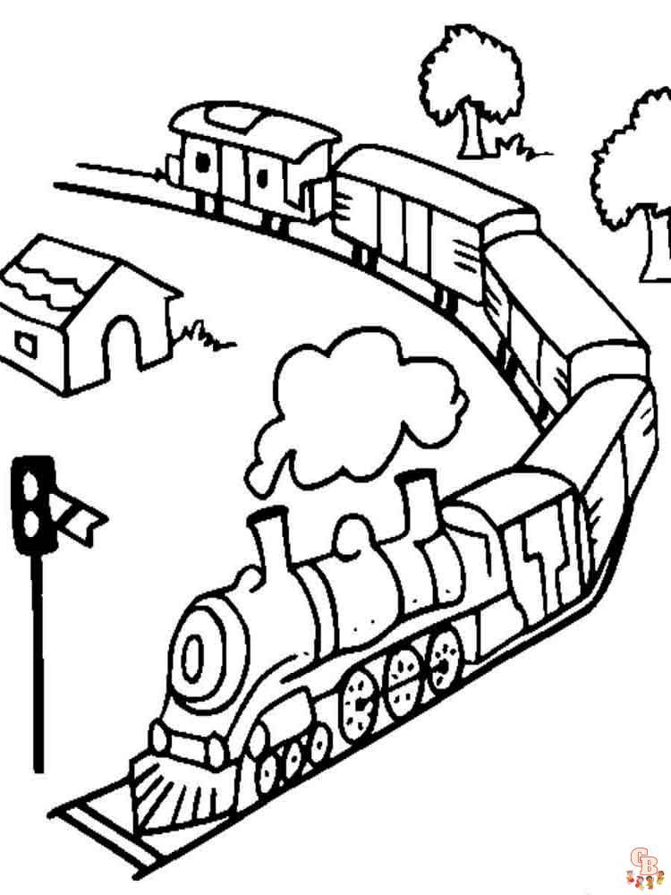 coloriage trains