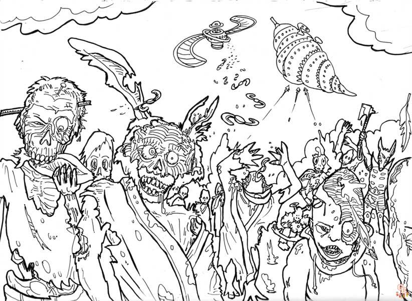 coloriage zombies