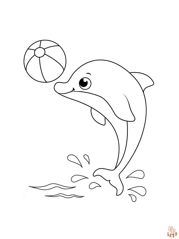 dauphins coloriage