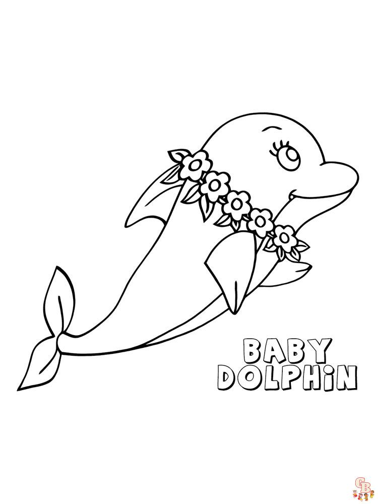 dauphins coloriage