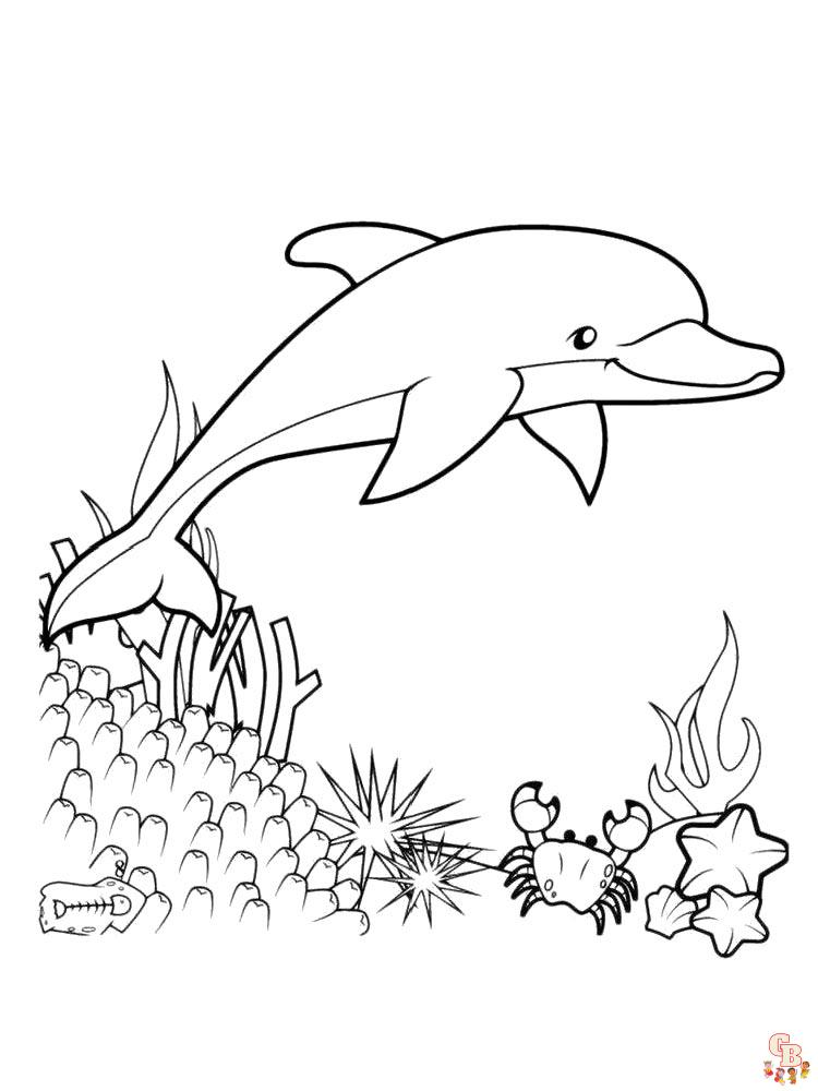 dauphins coloriage