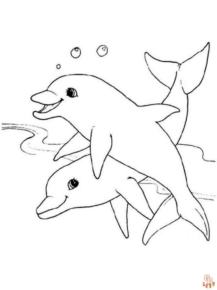 dauphins coloriage