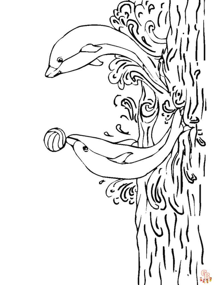 dauphins coloriage