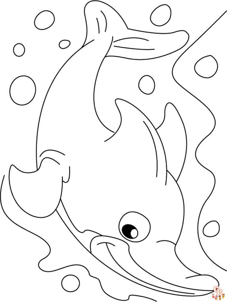 dauphins coloriage