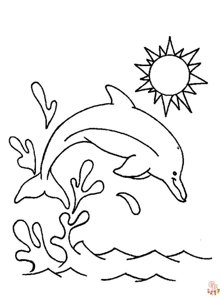 dauphins coloriage