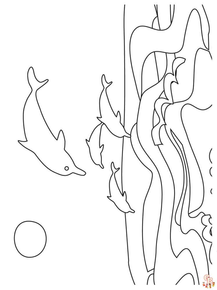 dauphins coloriage