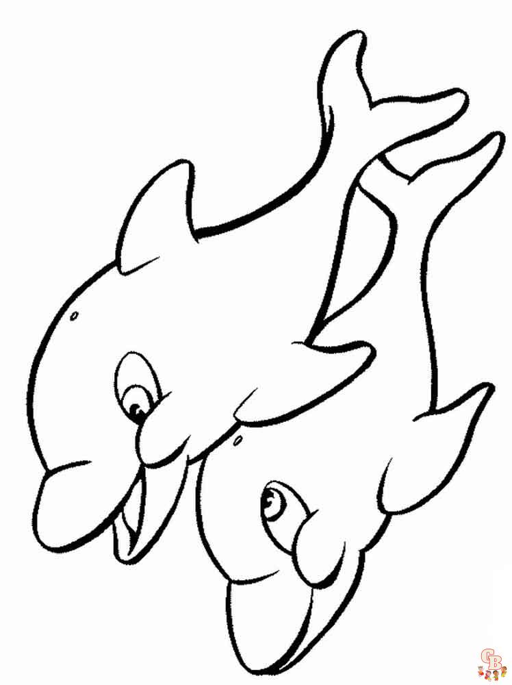 dauphins coloriage