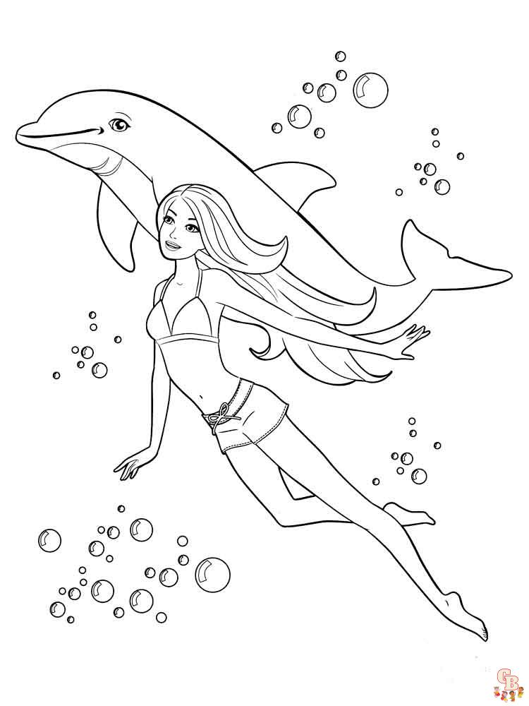 dauphins coloriage