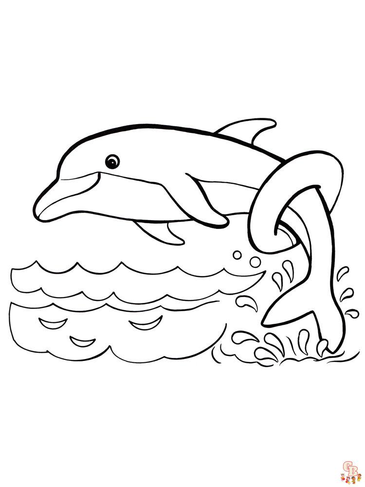 dauphins coloriage