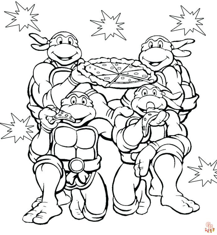 Coloriage Tortue Ninja