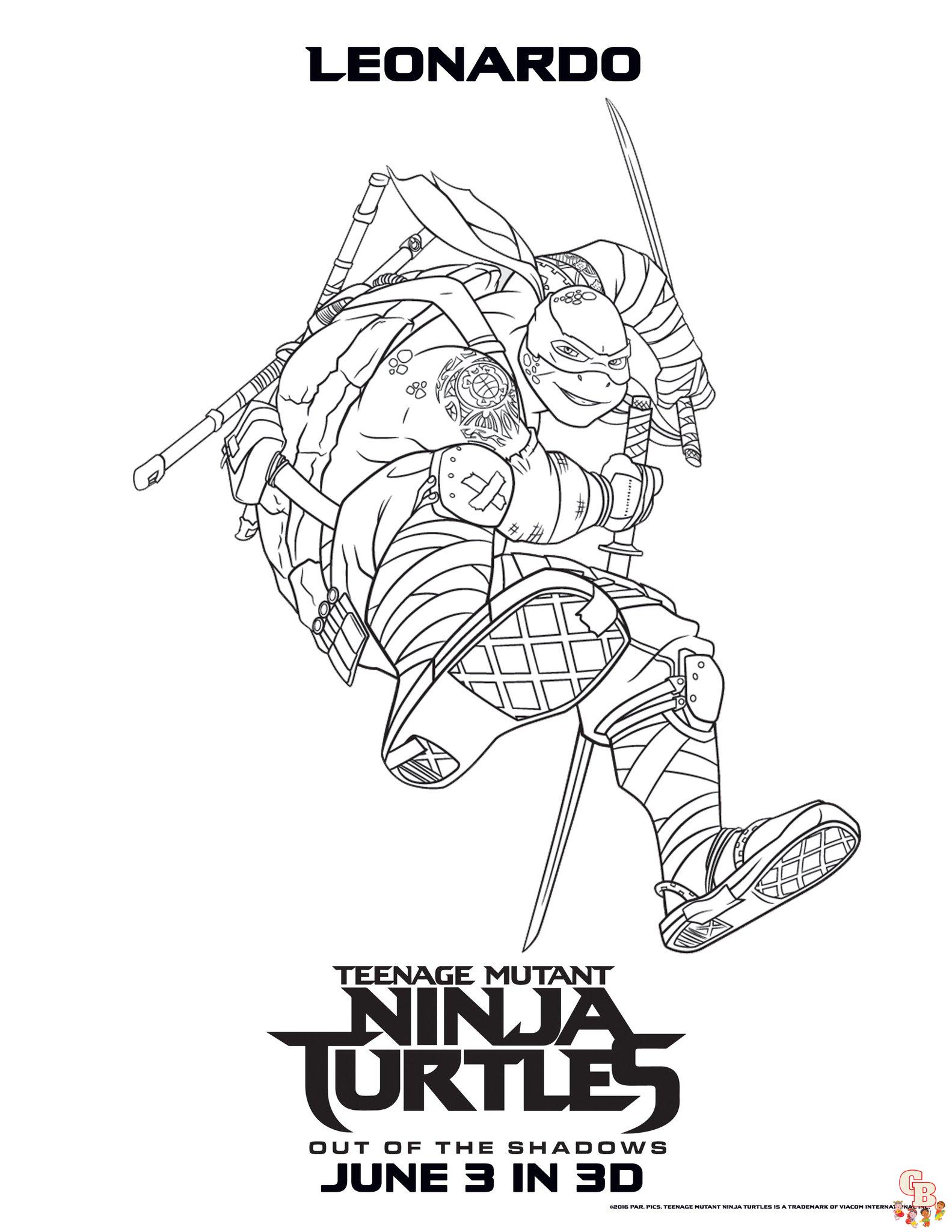 Coloriage Tortue Ninja