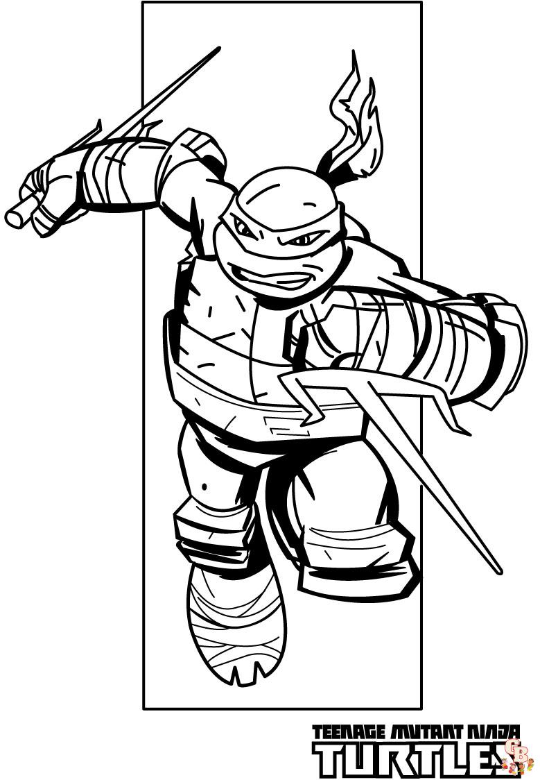 Coloriage Tortue Ninja