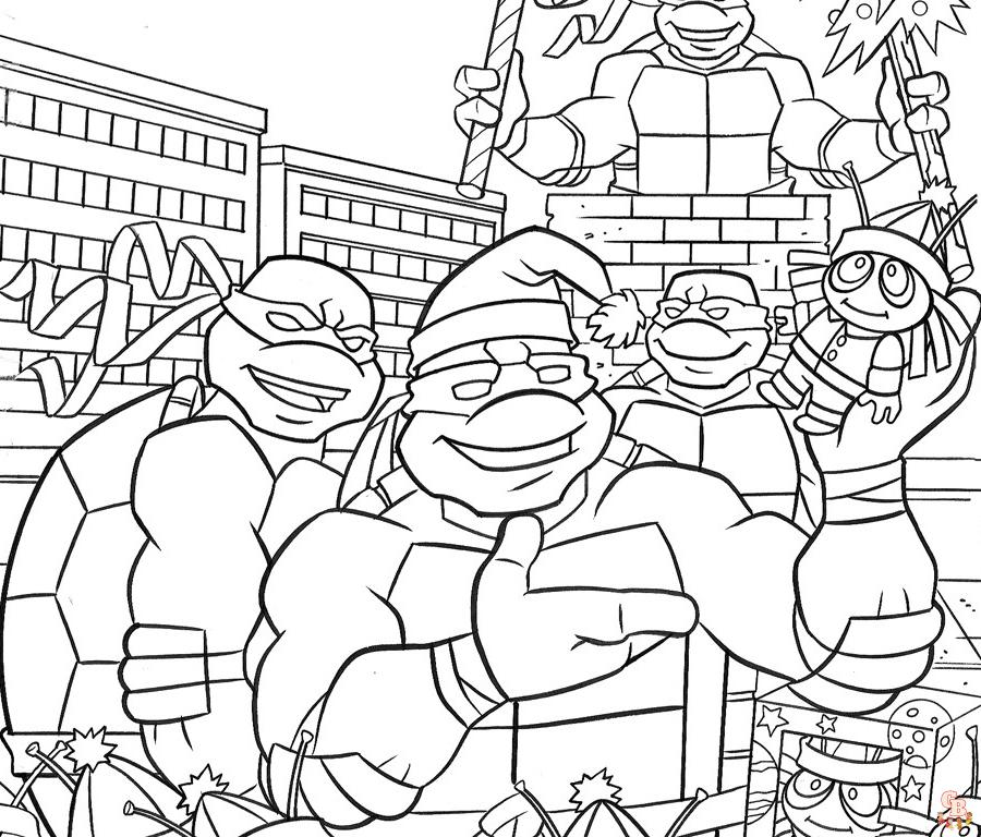 Coloriage Tortue Ninja