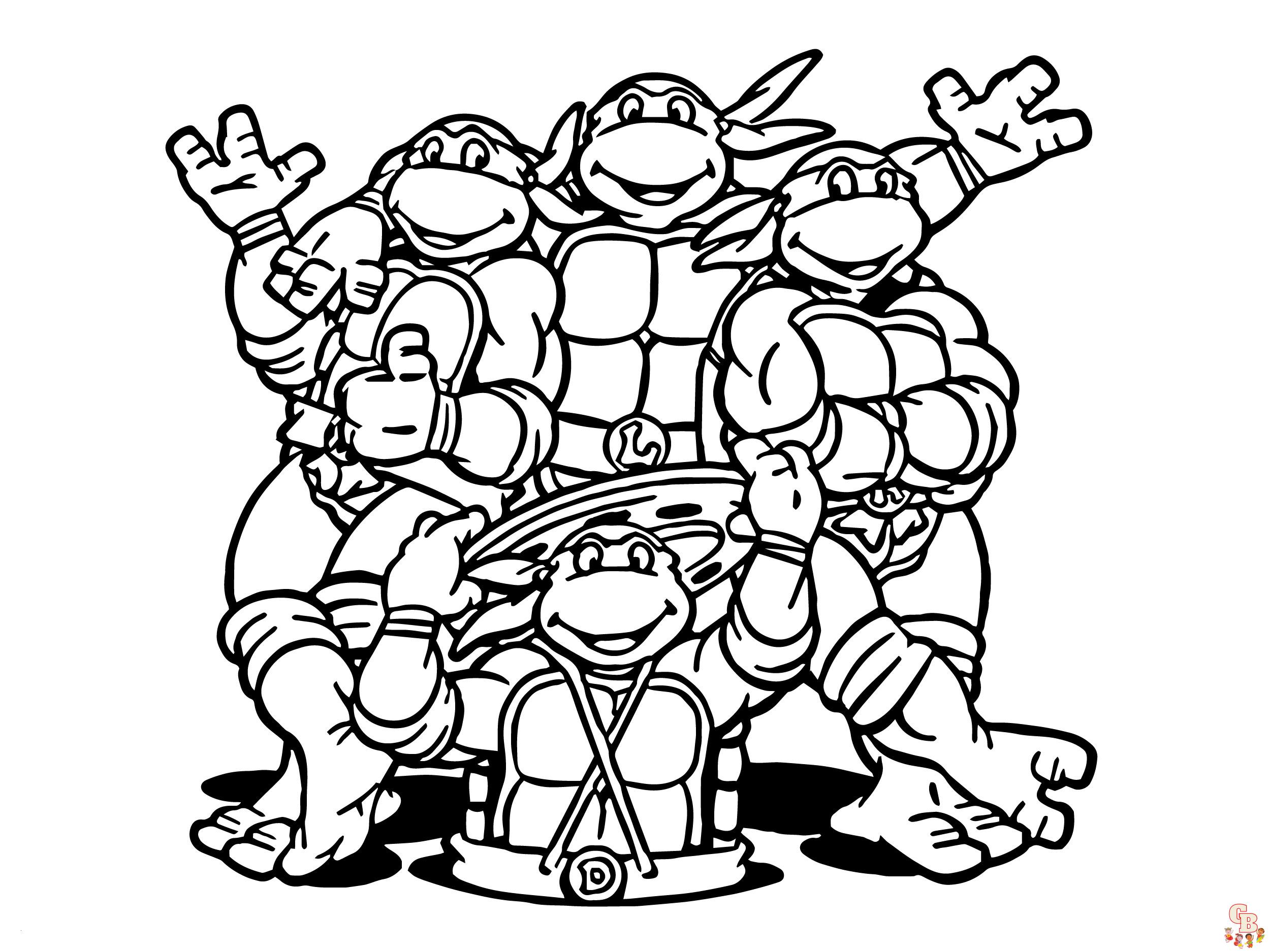 Coloriage Tortue Ninja