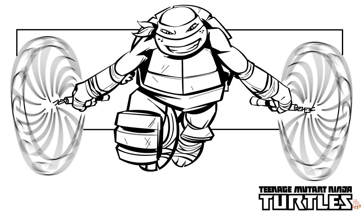 Coloriage Tortue Ninja