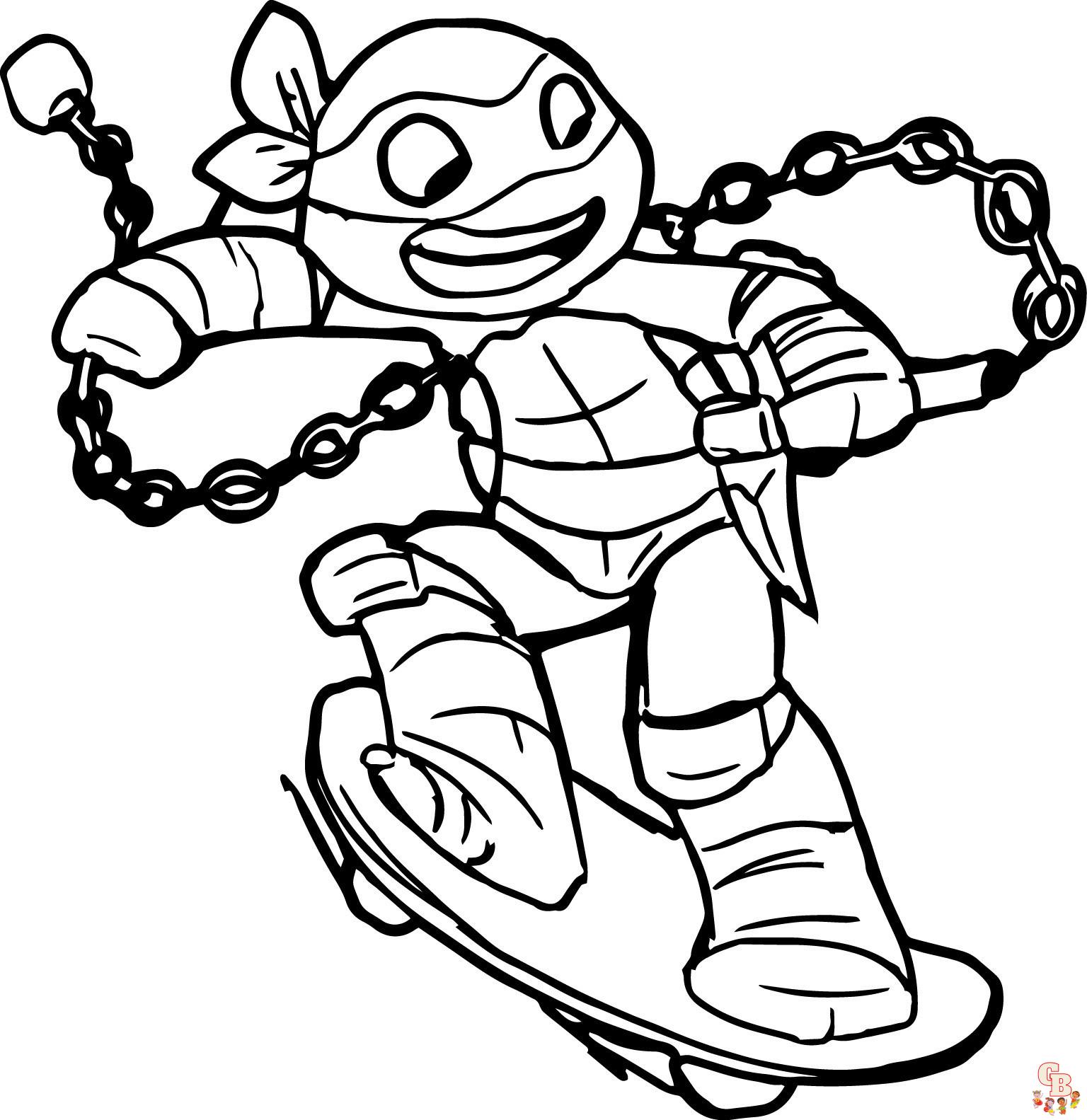 Coloriage Tortue Ninja