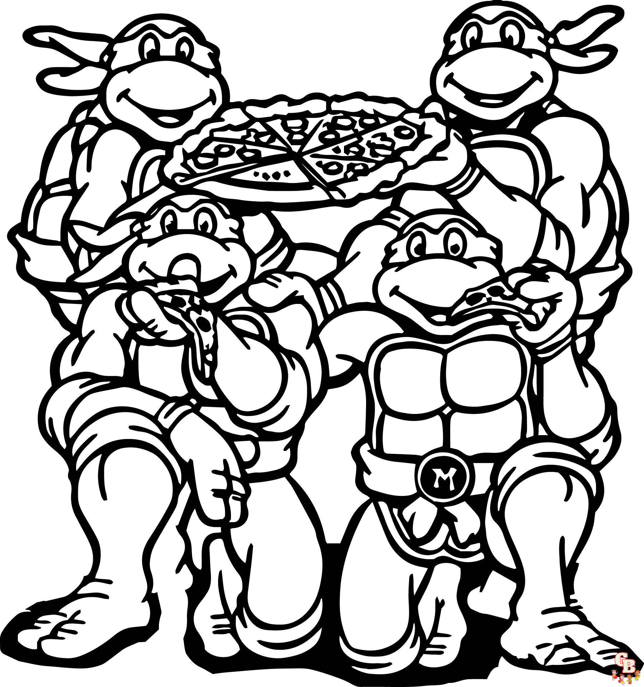 Coloriage Tortue Ninja