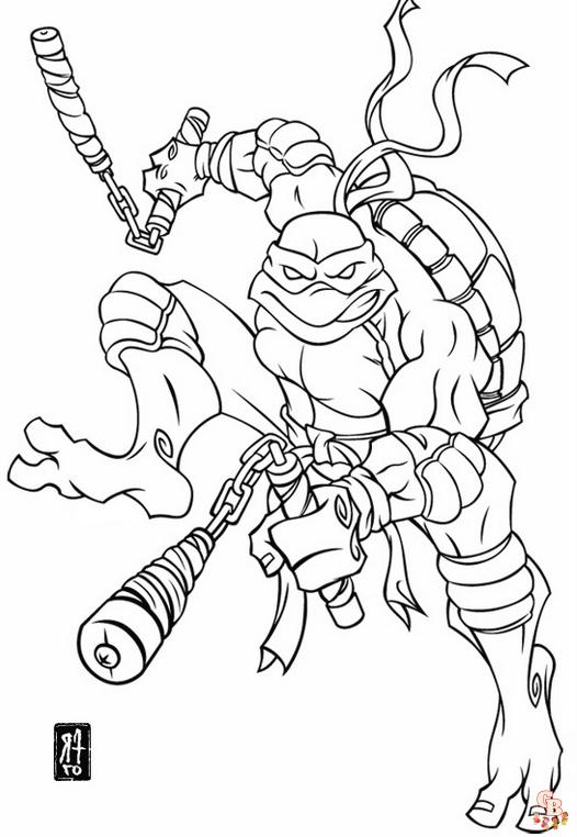 Coloriage Tortue Ninja