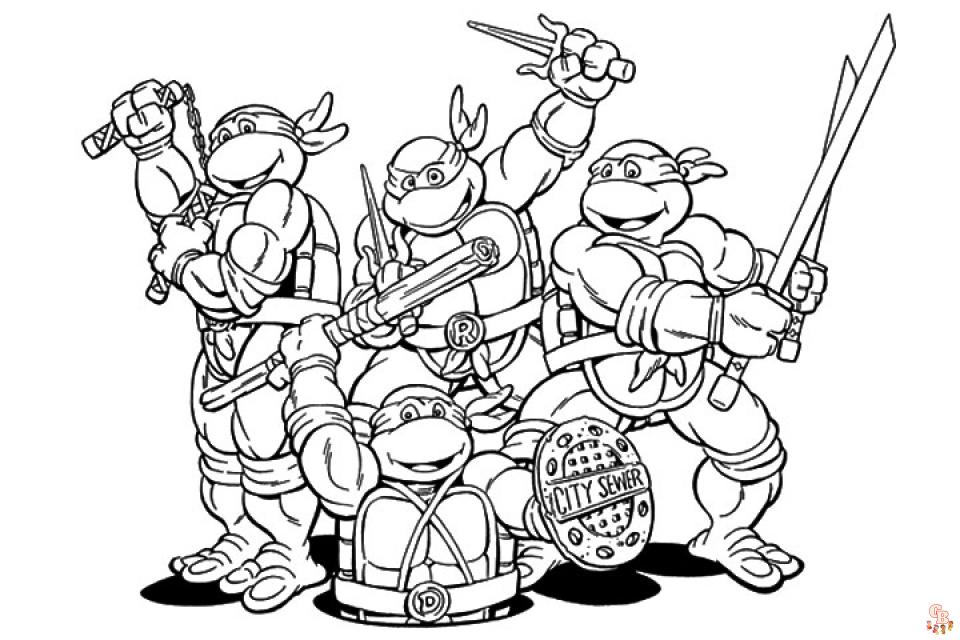 Coloriage Tortue Ninja