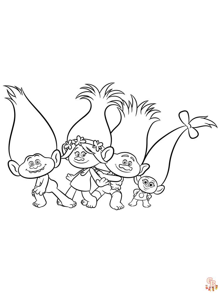 Coloriage Trolls