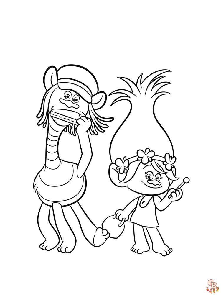 Coloriage Trolls