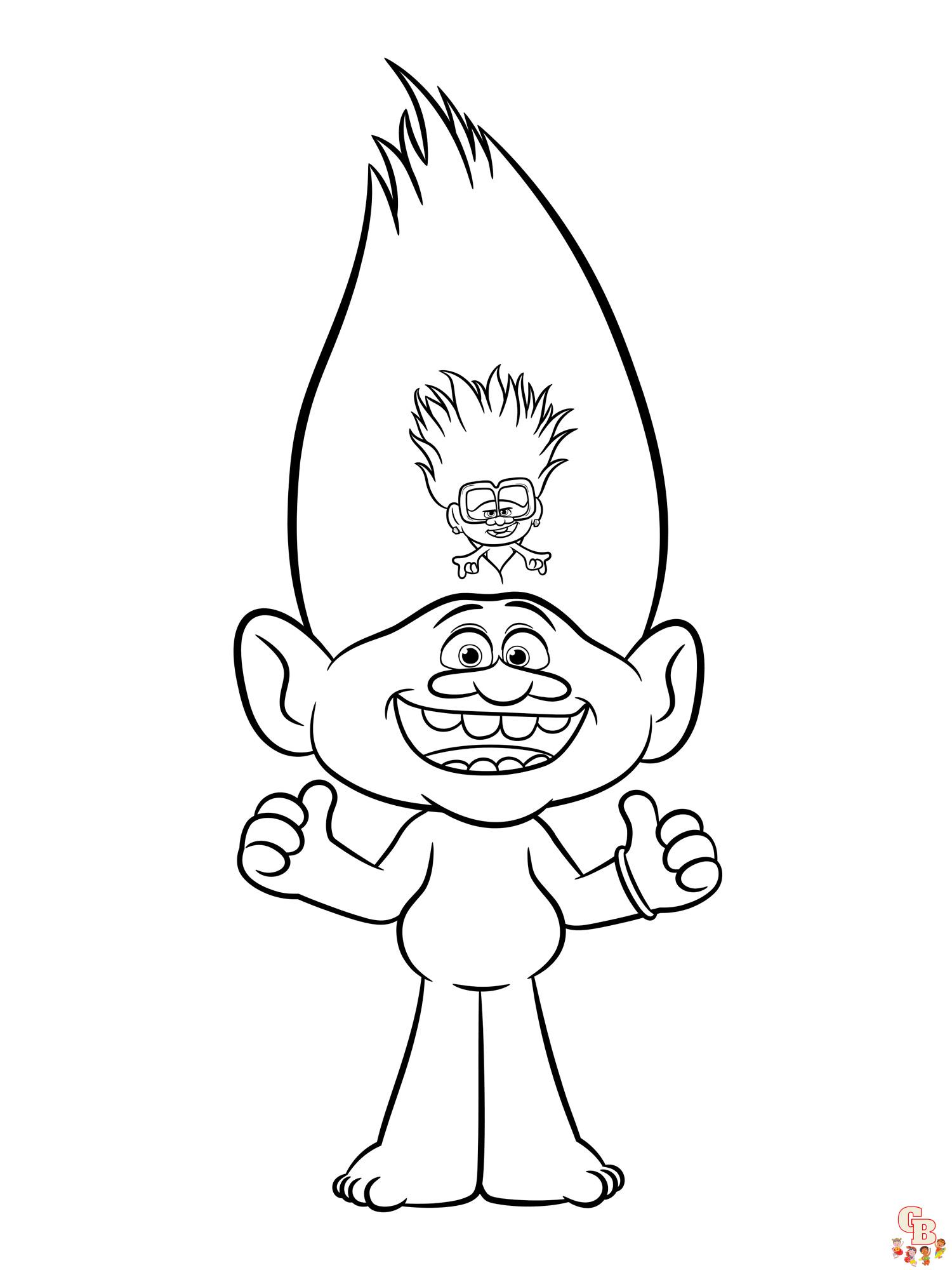 Coloriage Trolls