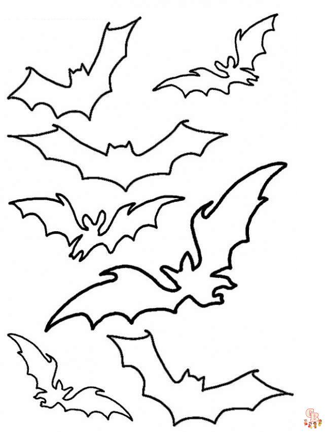 Coloriage chauves souris