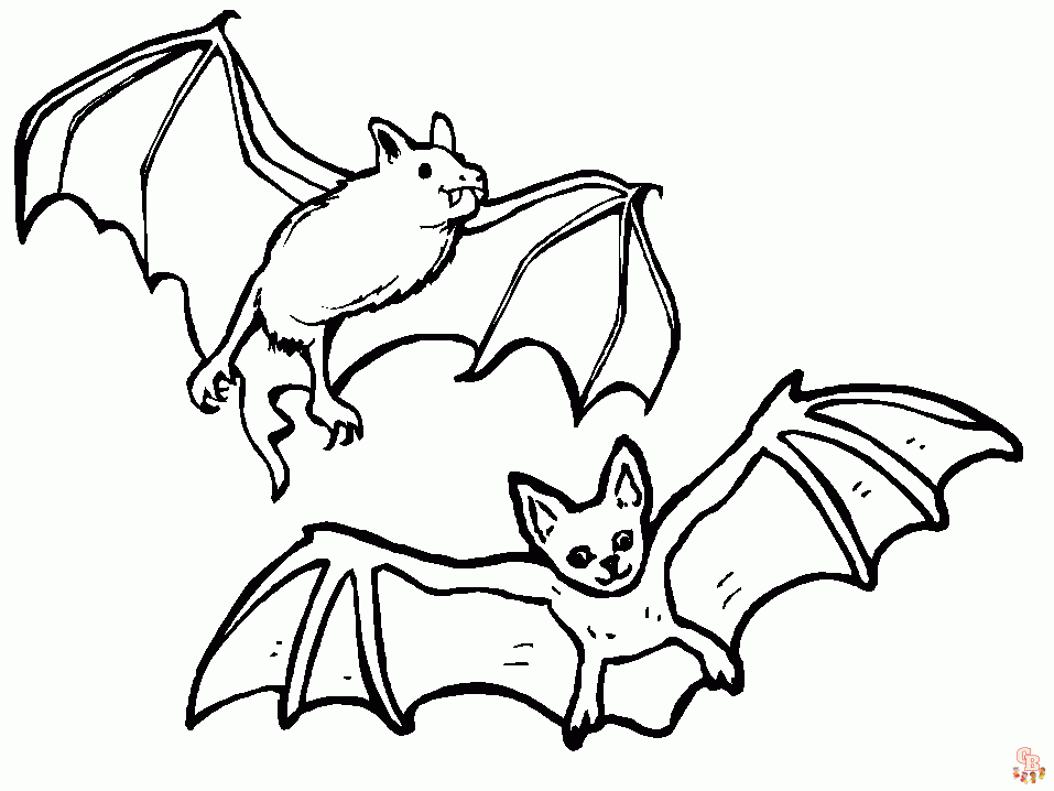 Coloriage chauves souris