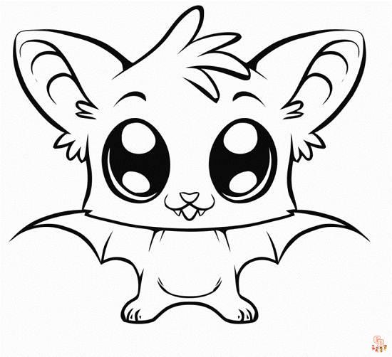 Coloriage chauves souris