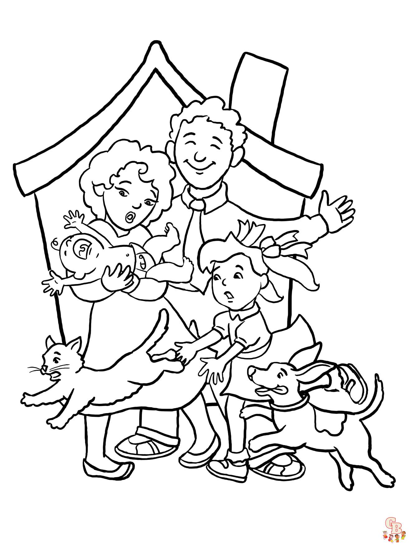 Coloriage familiales