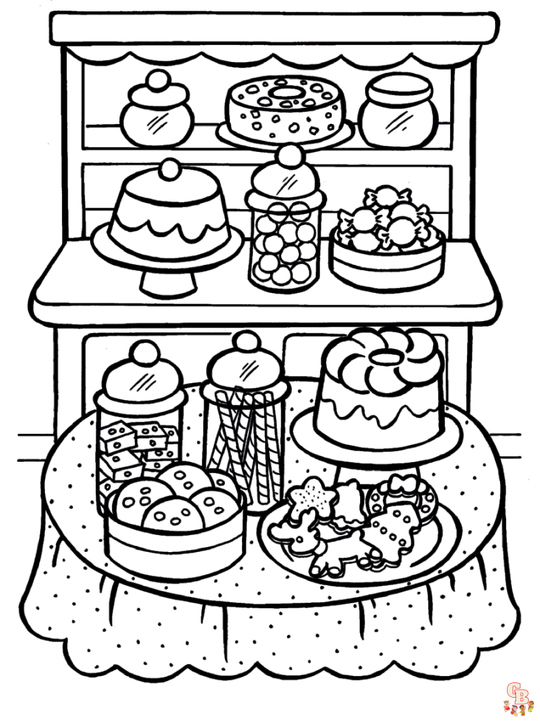 Coloriage gateaux