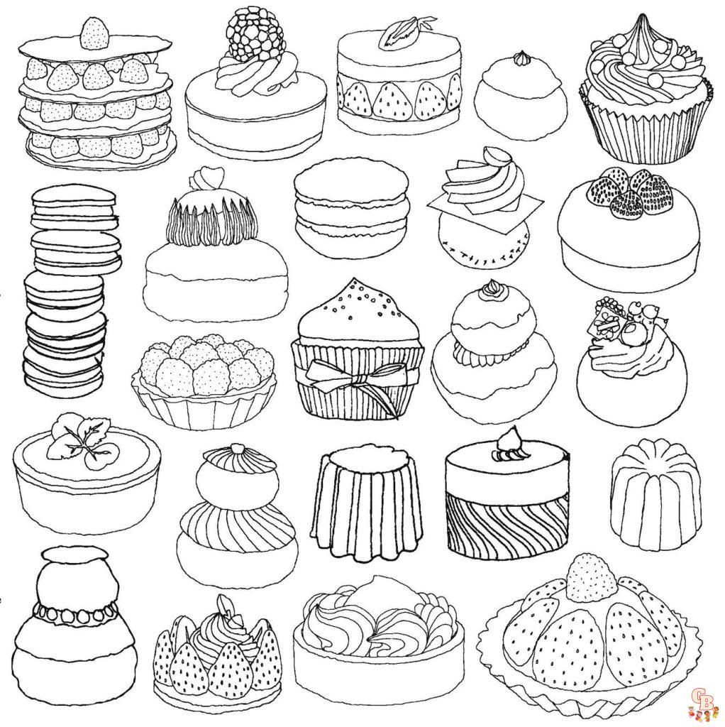 Coloriage gateaux