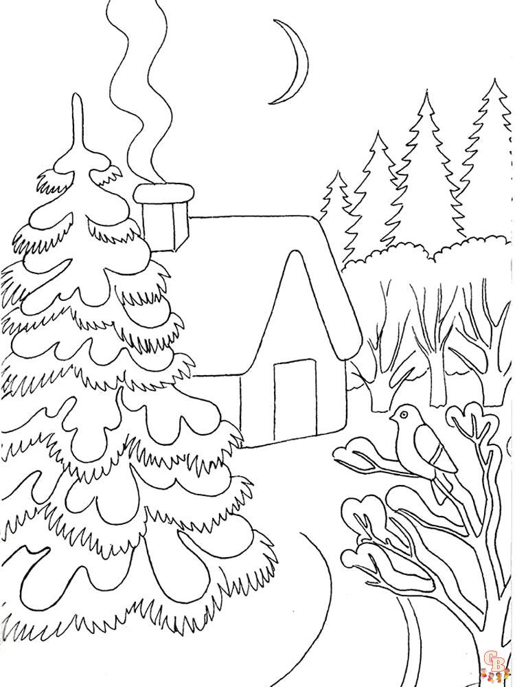 Coloriage hiver