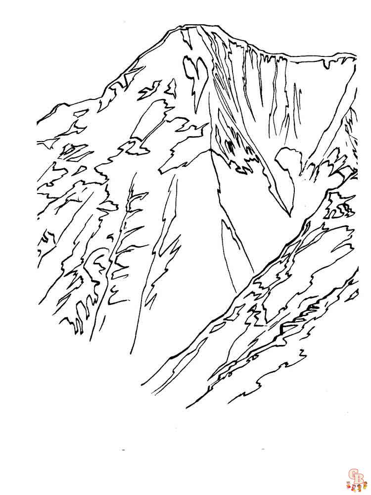 Coloriage montagnes