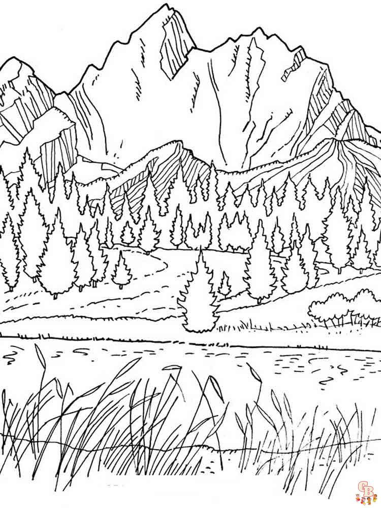 Coloriage montagnes