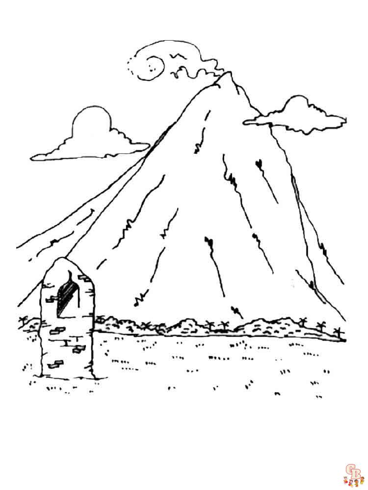 Coloriage montagnes