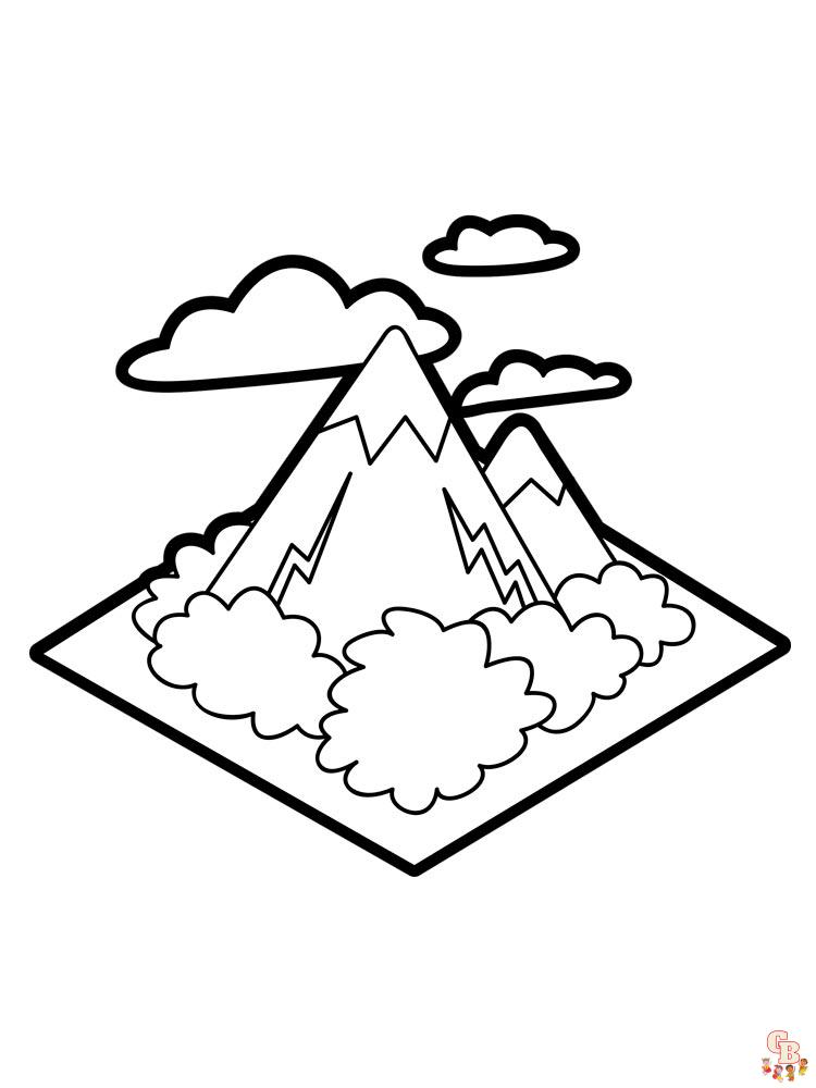 Coloriage montagnes