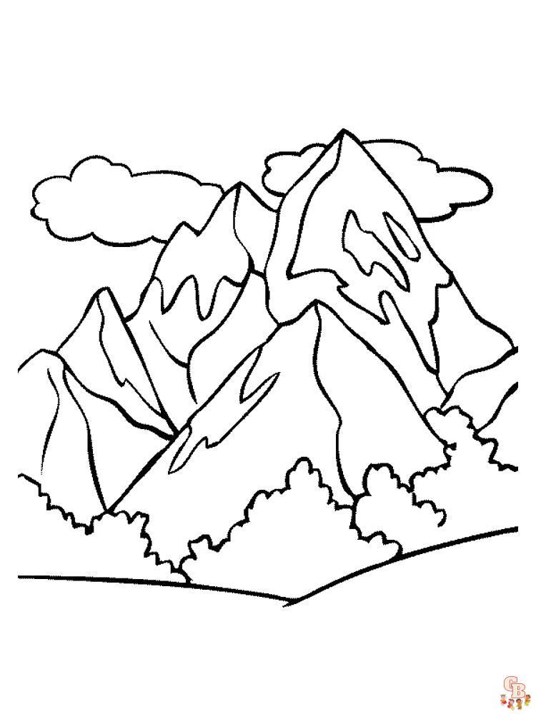 Coloriage montagnes
