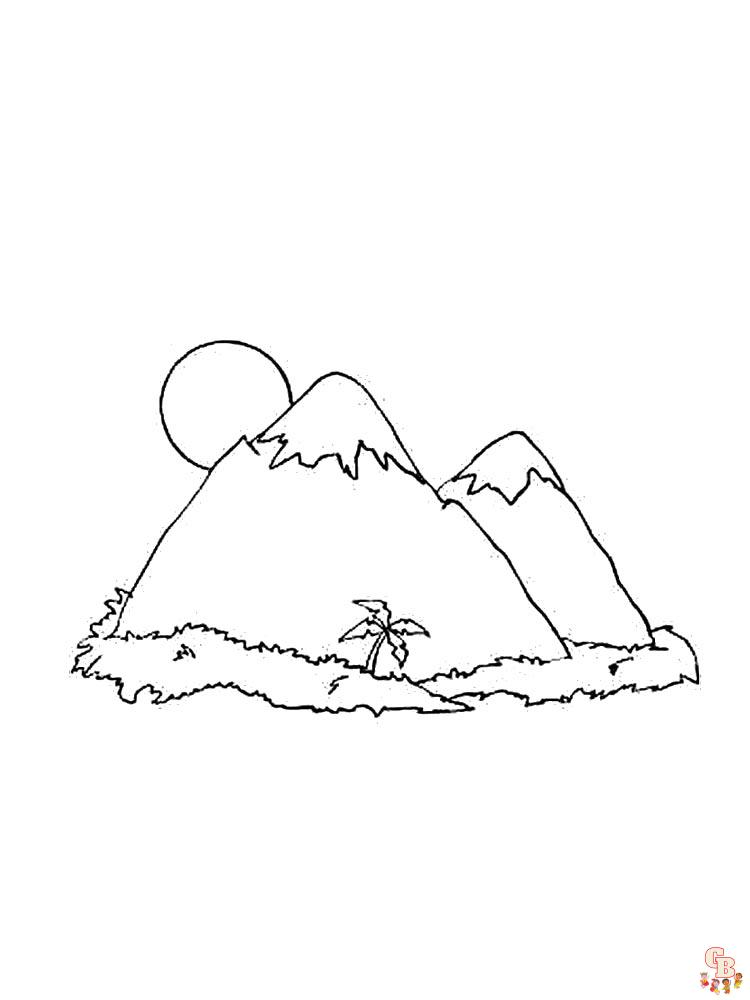 Coloriage montagnes