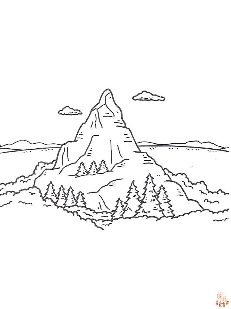 Coloriage montagnes