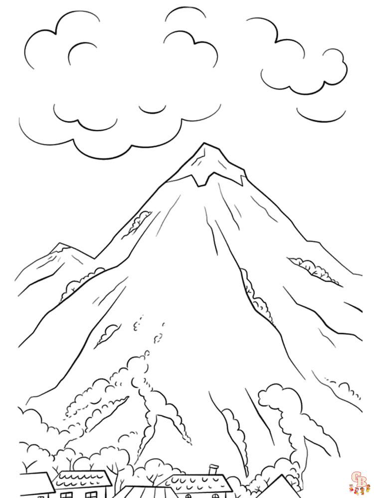 Coloriage montagnes