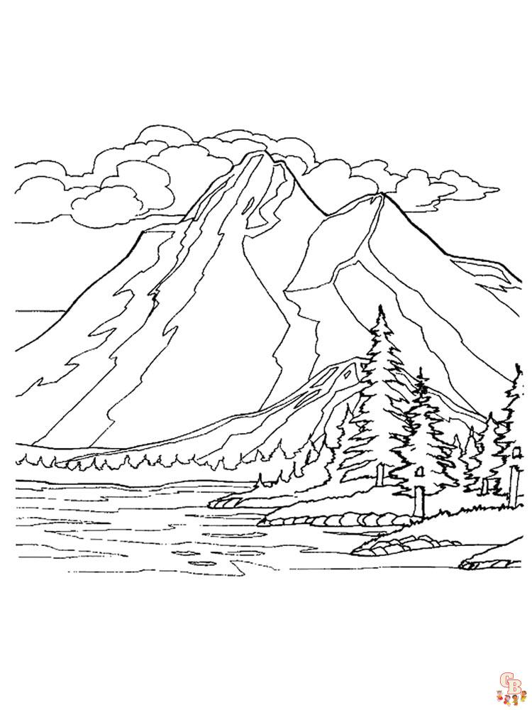 Coloriage montagnes