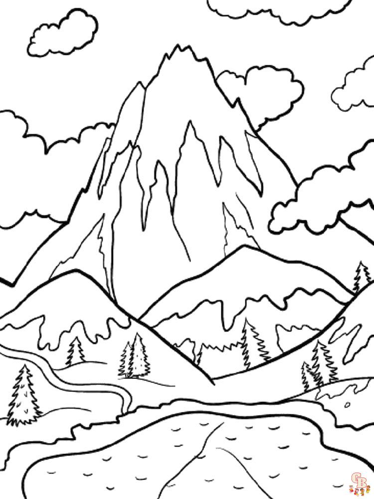 Coloriage montagnes