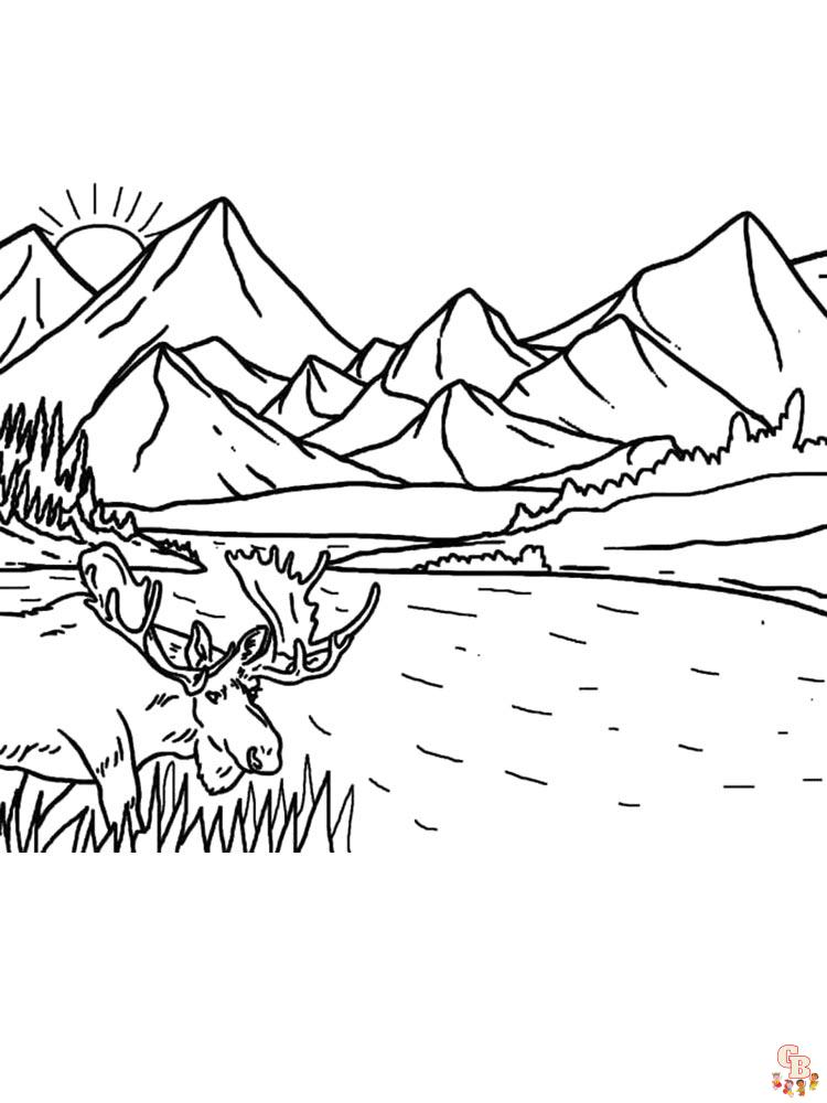 Coloriage montagnes