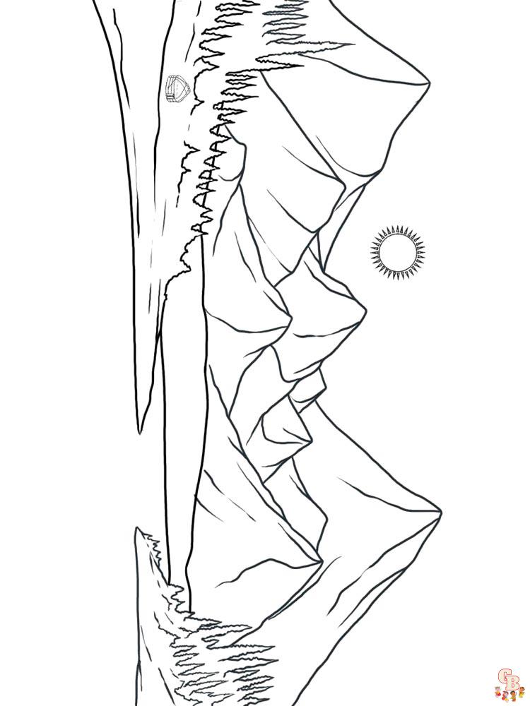 Coloriage montagnes