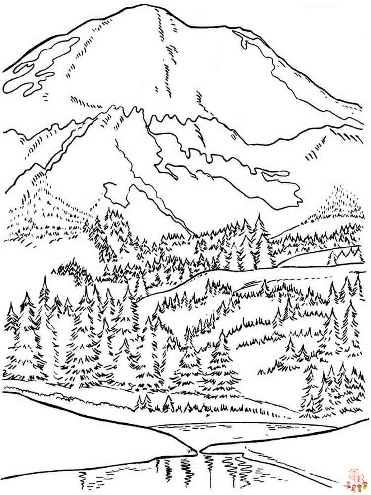 Coloriage montagnes