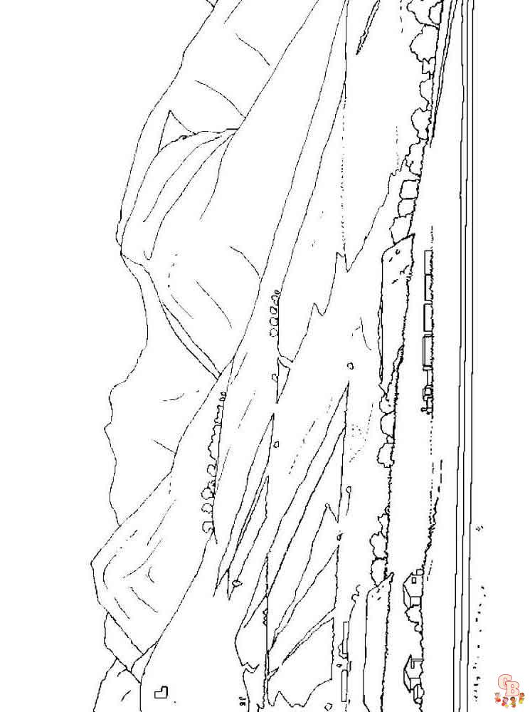 Coloriage montagnes