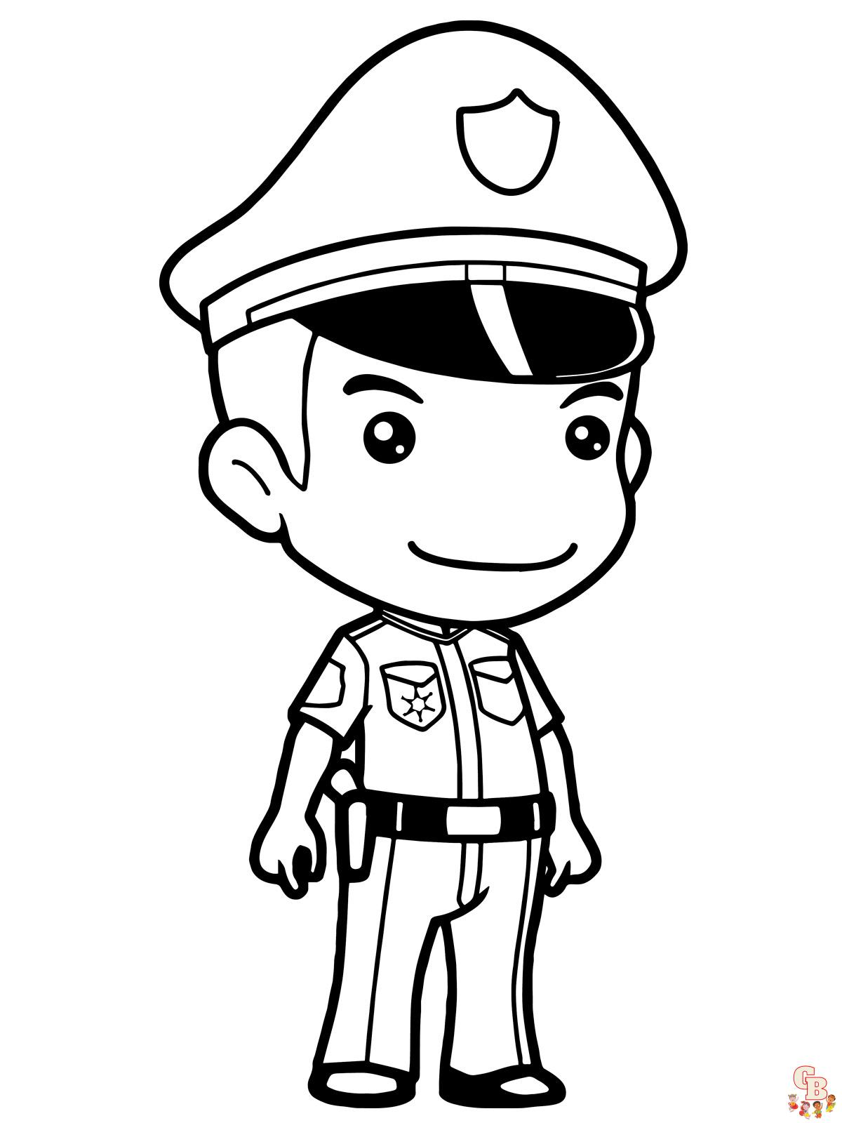 Coloriage police