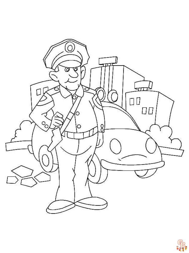 Coloriage police